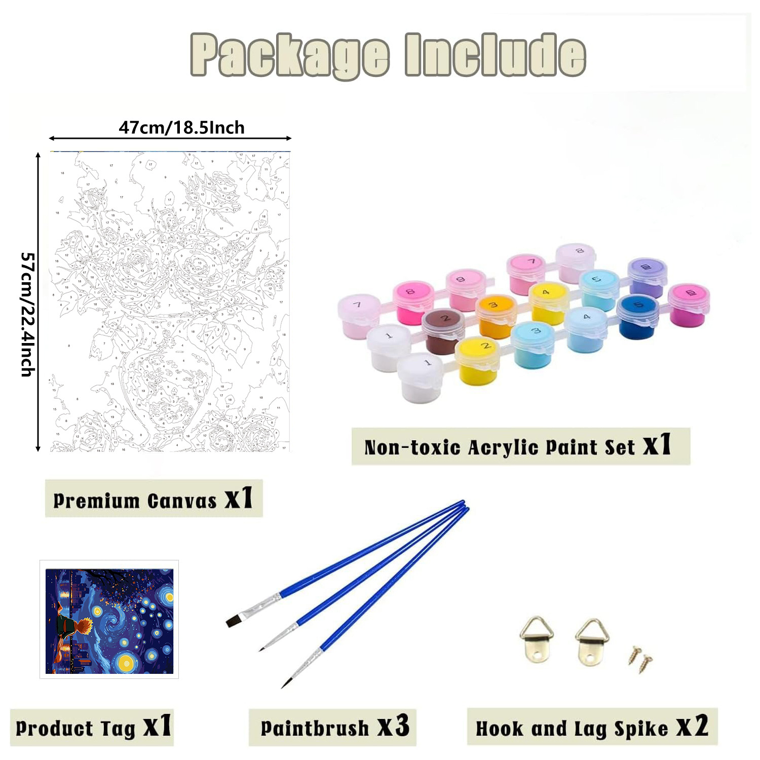 Digital Oil Painting DIY Custom-Made with Private Photos and Pictures, Amazon Foreign Trade Hot-Selling Landscape Oil Painting Dropshipping