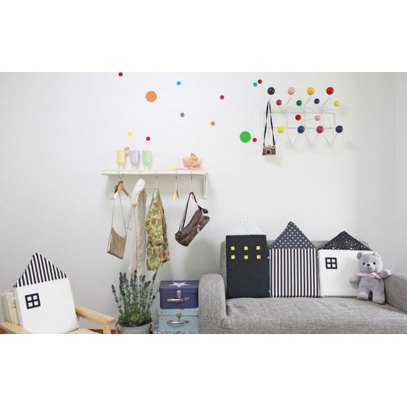 ins Nordic Small House Bed Wall Anti-collision Guardrail Multicolor