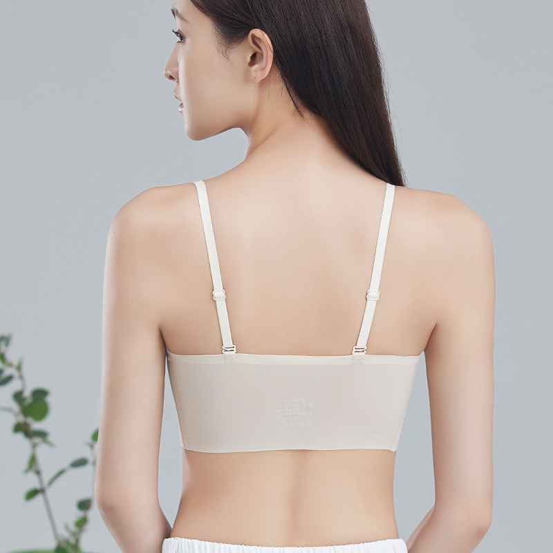 Summer Ultra-thin Ice Silk Traceless Underwear Large Chest Small Steel Ring Sexual Beauty Back Wrap Chest Soft Support Push-up Bra