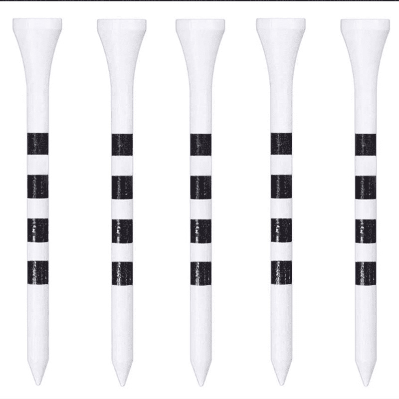 Factory Direct Supply Golf Spikes Bamboo Spikes Wooden Spikes Tee Golf Colorfulful Stripesd Spikes Golf Supplies Accessories