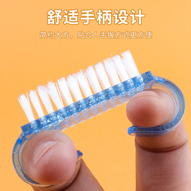 New wholesale nail art cleaning horn brush translucent cleaning nail horn brush small size horn brush nail brush