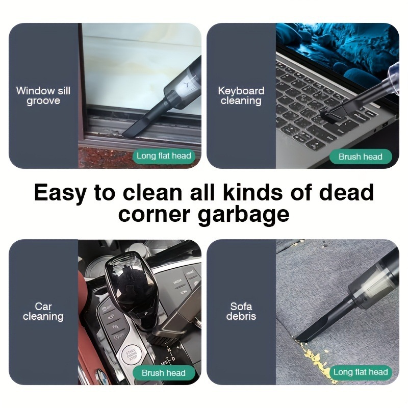 2026 New Cross-Border Dropshipping Small Car and Household Vacuum Cleaner 5000Pa Suction Cross-Border