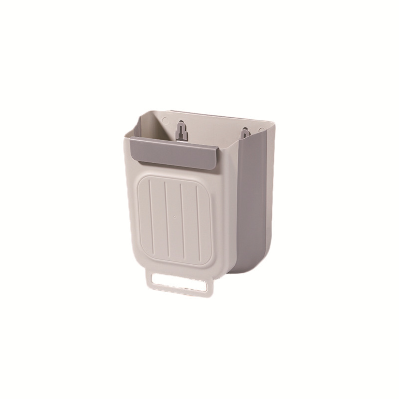 Household cabinet hanging garbage storage does not bend over thickened large diameter garbage kitchen foldable garbage can