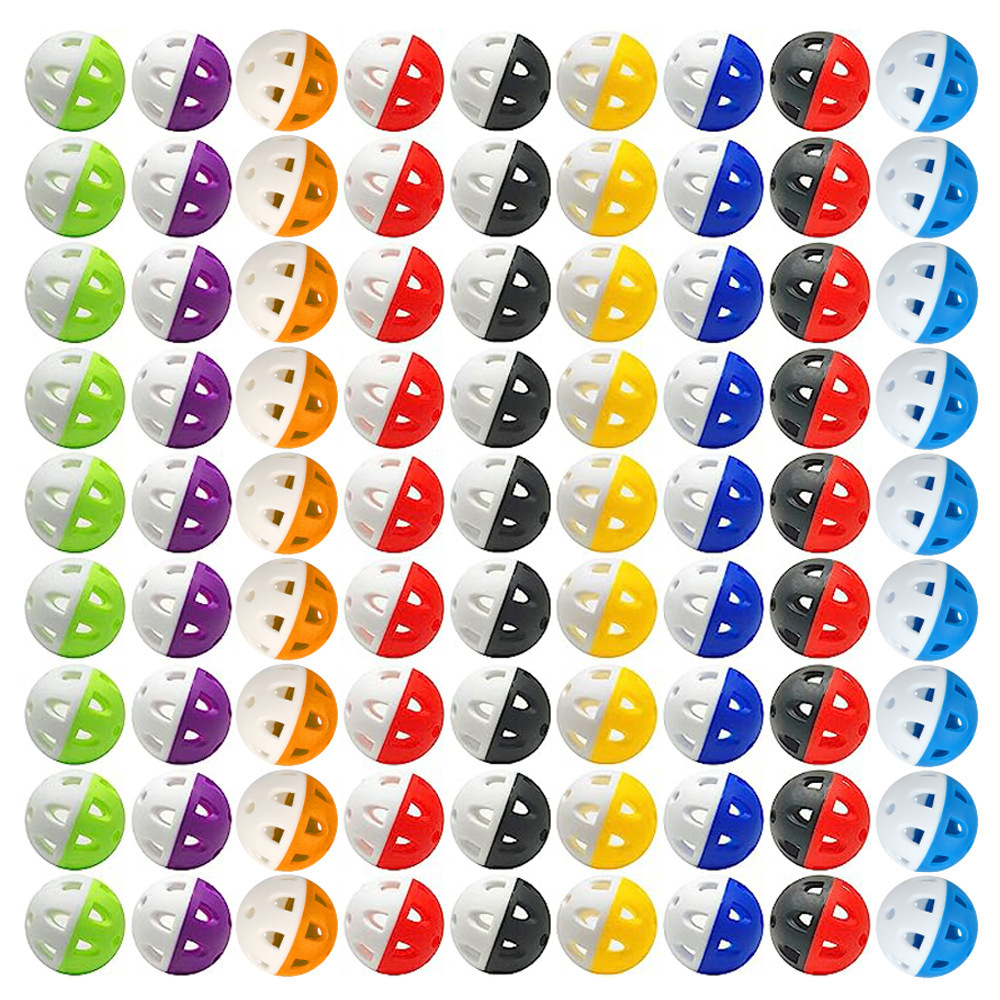 42 мм ультрамягкий мяч с 24 отверстиями двухцветный мяч для практики гольфа мяч для подков плавательный игрушечный мяч с перфорацией