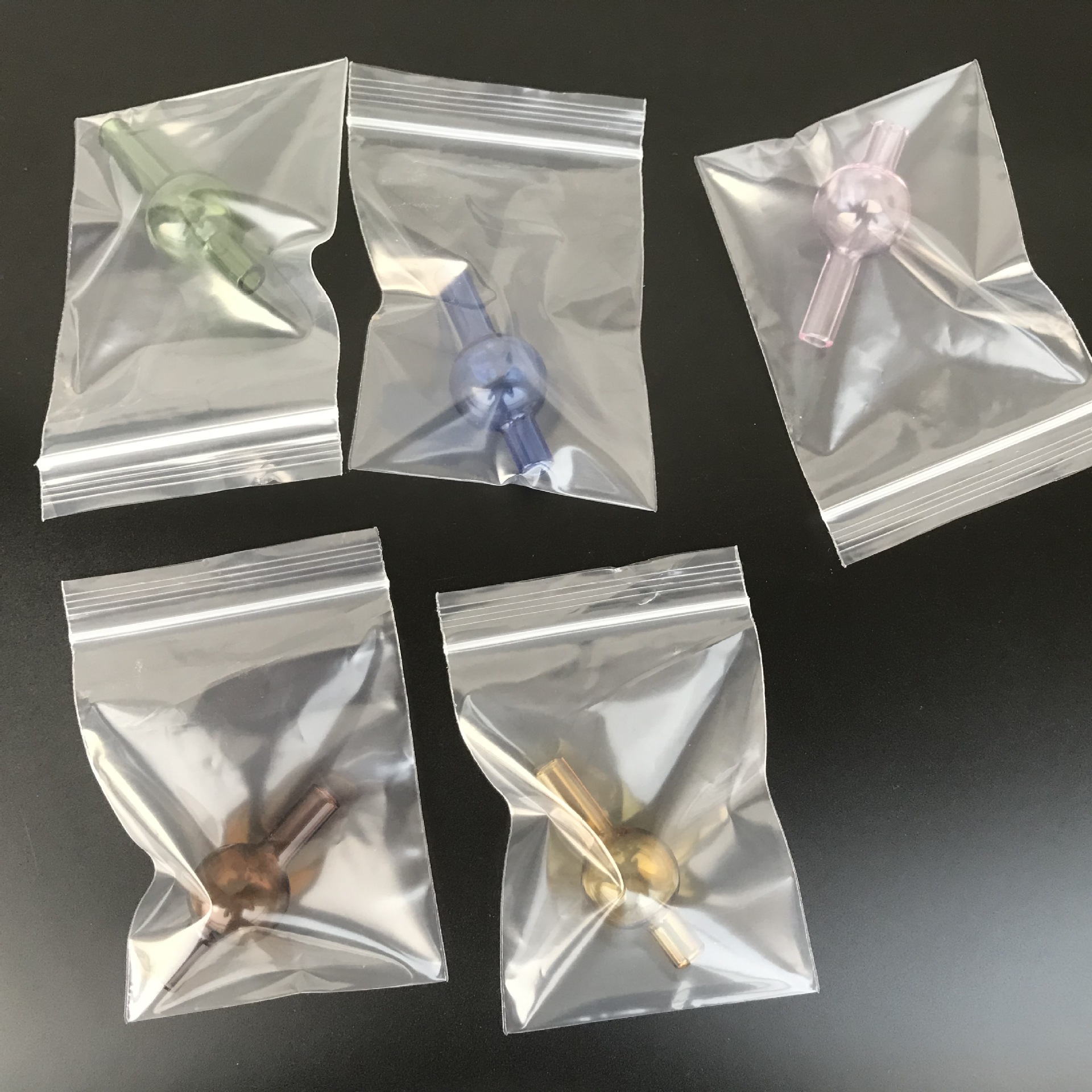 Smoking Pot and Gun Accessories Lid Hat Colorfuled Glass Mouthpiece with Mouth Glass Tube Diameter 8mm Ball Diameter 22mm