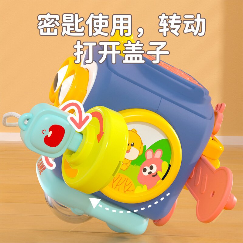 Cross-Border Baby Penguin Busy Ball Montessori Hexahedral Early Education Educational Toy 1-2 Years Old Baby Hengguan By207