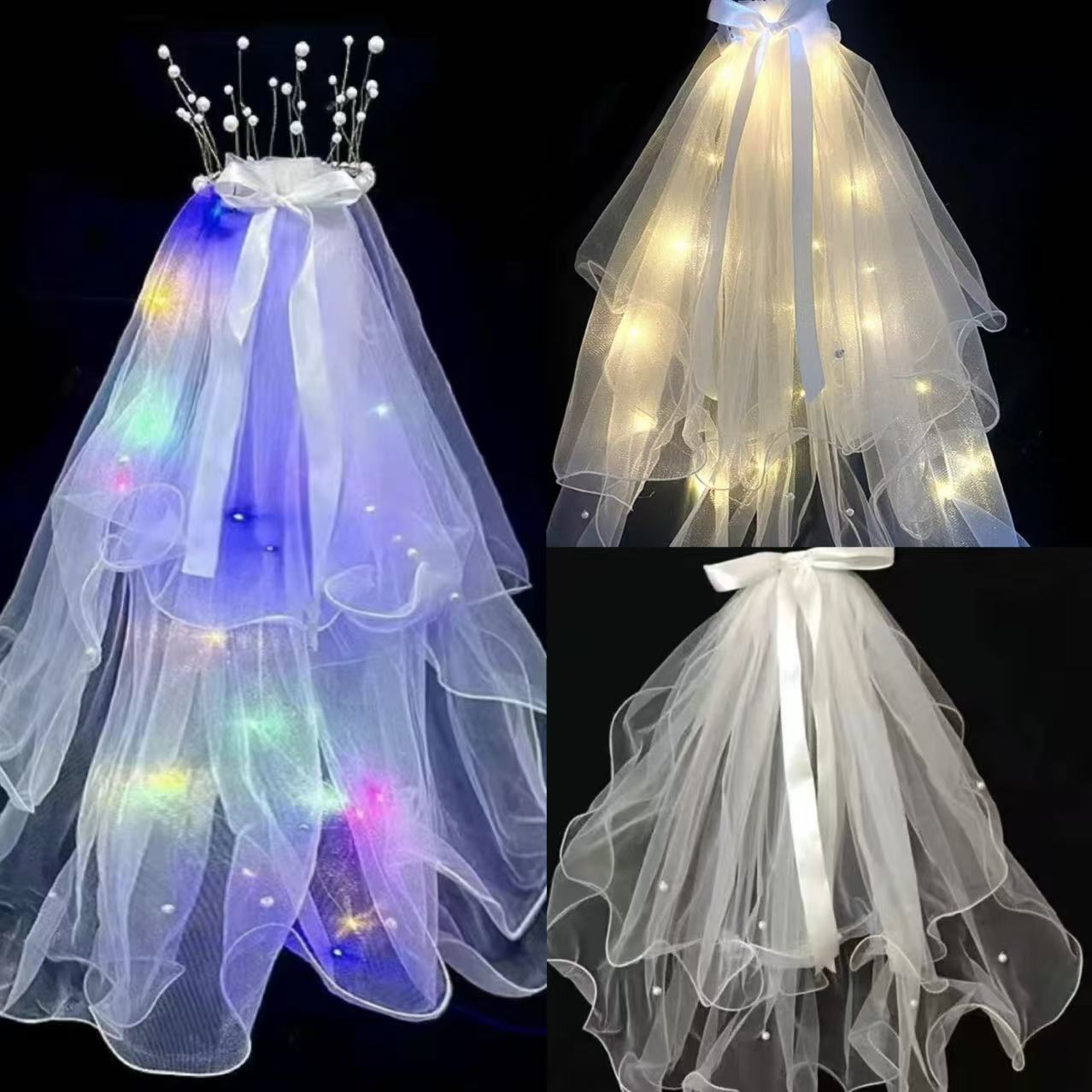 Luminous Veil Internet celebrity photography with light veil butterfly double-layer night market stall luminous veil factory direct wholesale