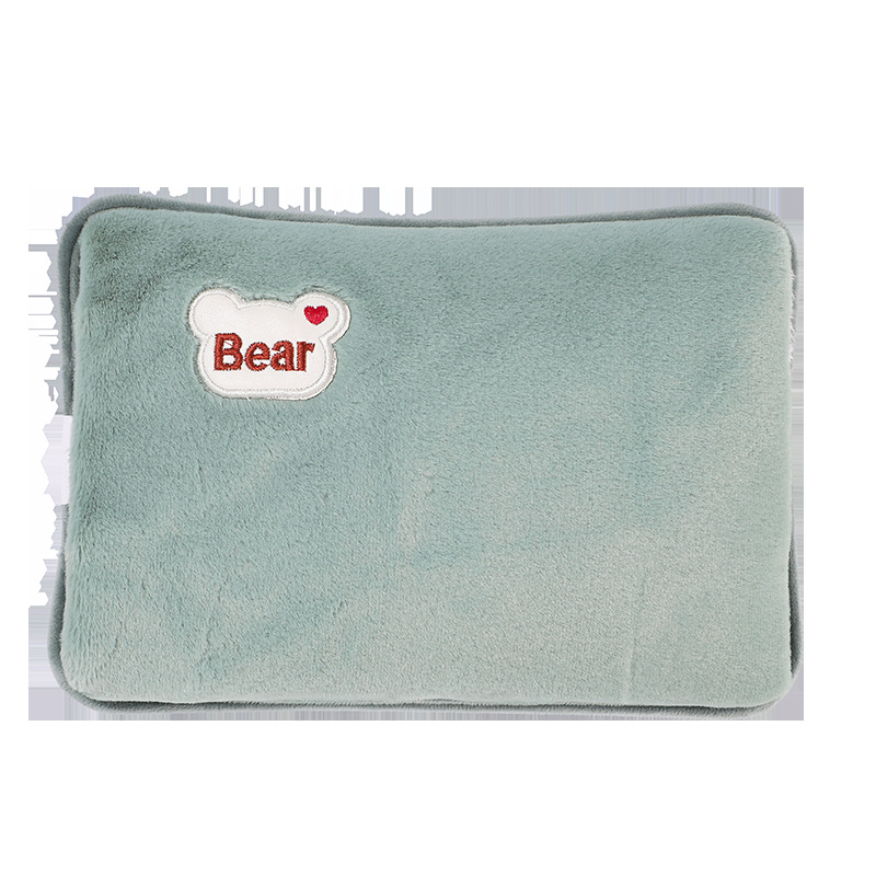 Rechargeable electric hot water bag double hand warm water bag bear head cartoon cute warm baby factory wholesale in stock supply