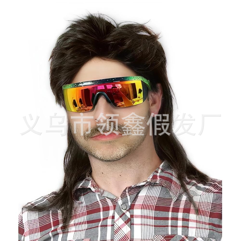 колониальный парик для мужчин, длинные волны, бежевый парик, костюм Вашингтона на Хэллоуин, косплей, многоцветный