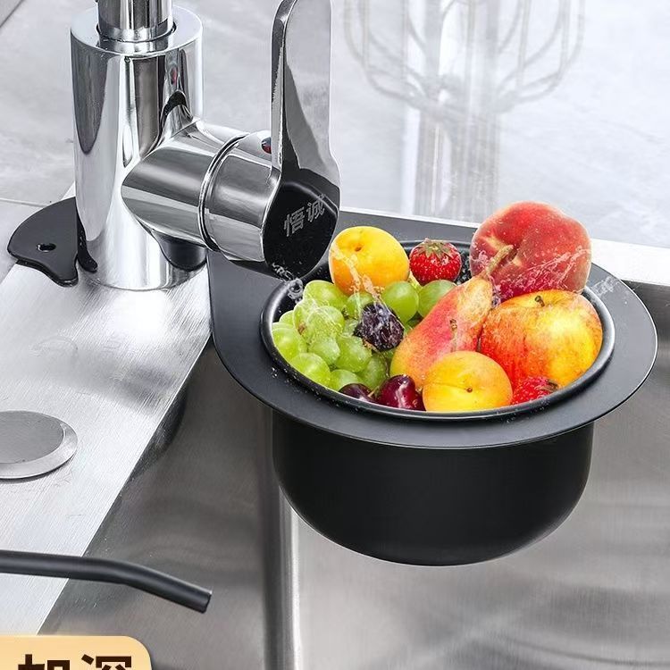 Swan sink drain basket stainless steel kitchen hanging storage drain rack wet and dry separation hook garbage filter basket