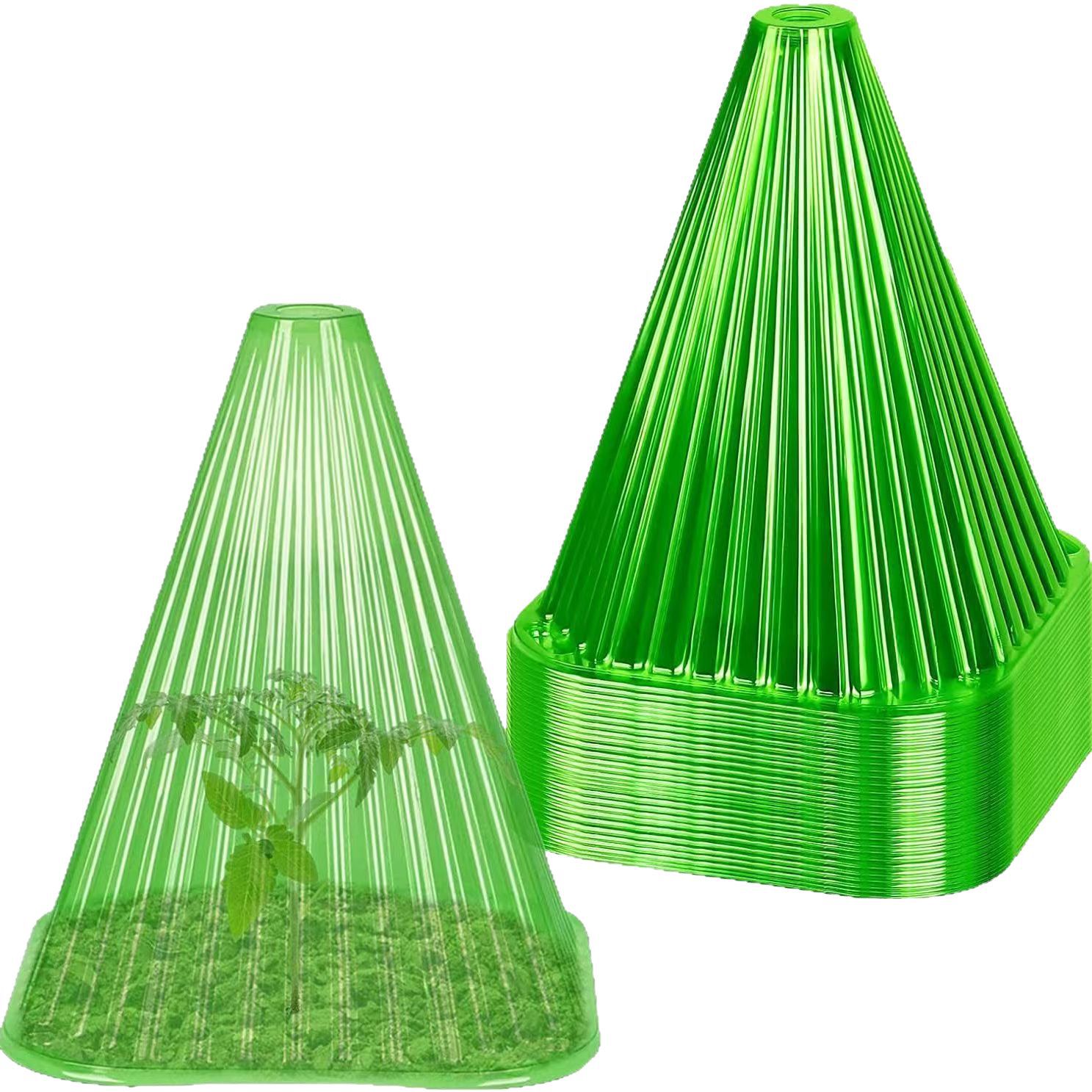 Reusable seedling bell cover square green plant cover from birds pecking frostbite seedling protection cover