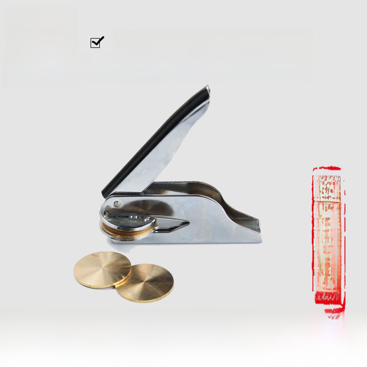 Manufacturer Produces Customized Portable Stainless Steel Hand Pliers Steel Stamp Invitation Napkin White Paper Book Embossing Machine