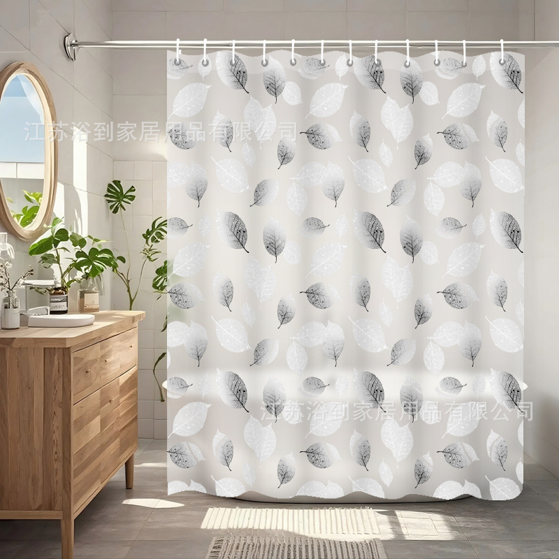 Cross-border foreign trade shower curtain waterproof mildew-proof peva shower curtain toilet non-perforated bathroom partition curtain hanging curtain