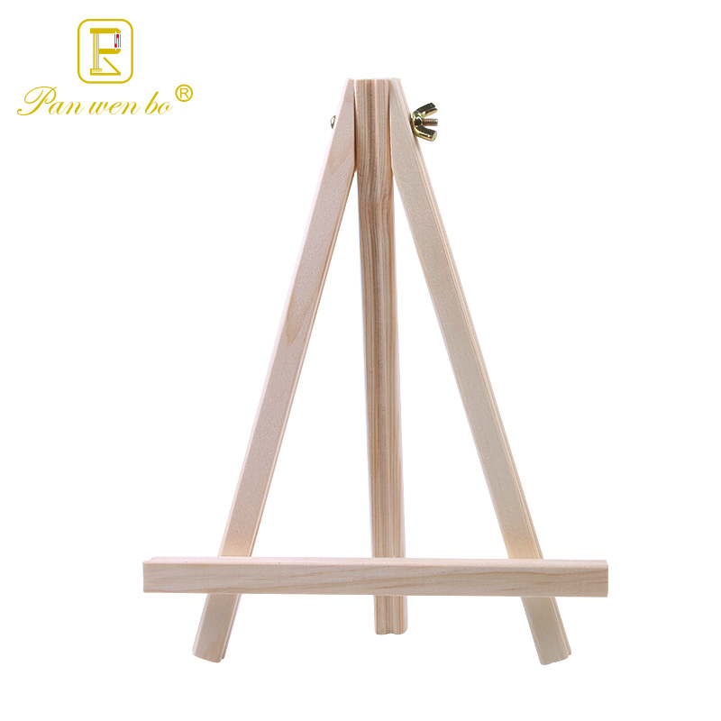 Panwenbo Wooden Small Easel Smooth Kidsren's Art Small Ornaments Desktop Mini Easel Stand Wooden Drawing Board