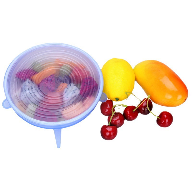 Wholesale Silicone Round Preservation Lid Stretch Elastic Silicone Sealed Soup Barrel Bowl Lid Lunch Box Replacement Lid Multi Size