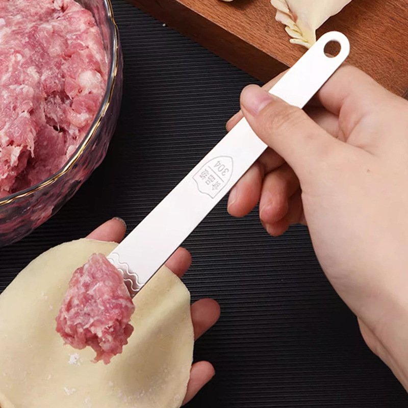 Новая ложка для пельменей из нержавеющей стали, кухонная ложка для начинки, металлическая лопата для начинки вонтона