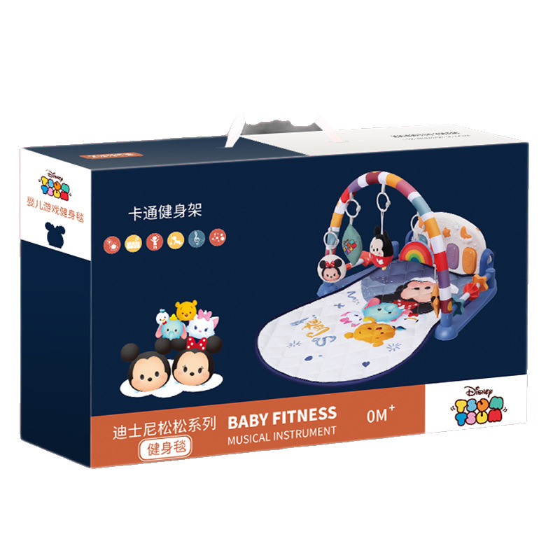 Disney Newborn Baby Toy Gift Box Fitness Rack Foot Piano Full Moon Hundred Days Gift 0-3-6 Months Supplies