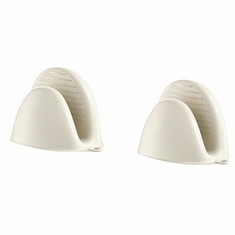 Kitchen Gadgets, Cream White Stainless Steel Bowl Holder, Anti-Scalding Plate Holder