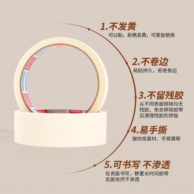 Special Exterior Wall Seam White Glue-Free Masking Tape 2cm Car Beauty Material Decoration Glue Masking Tape