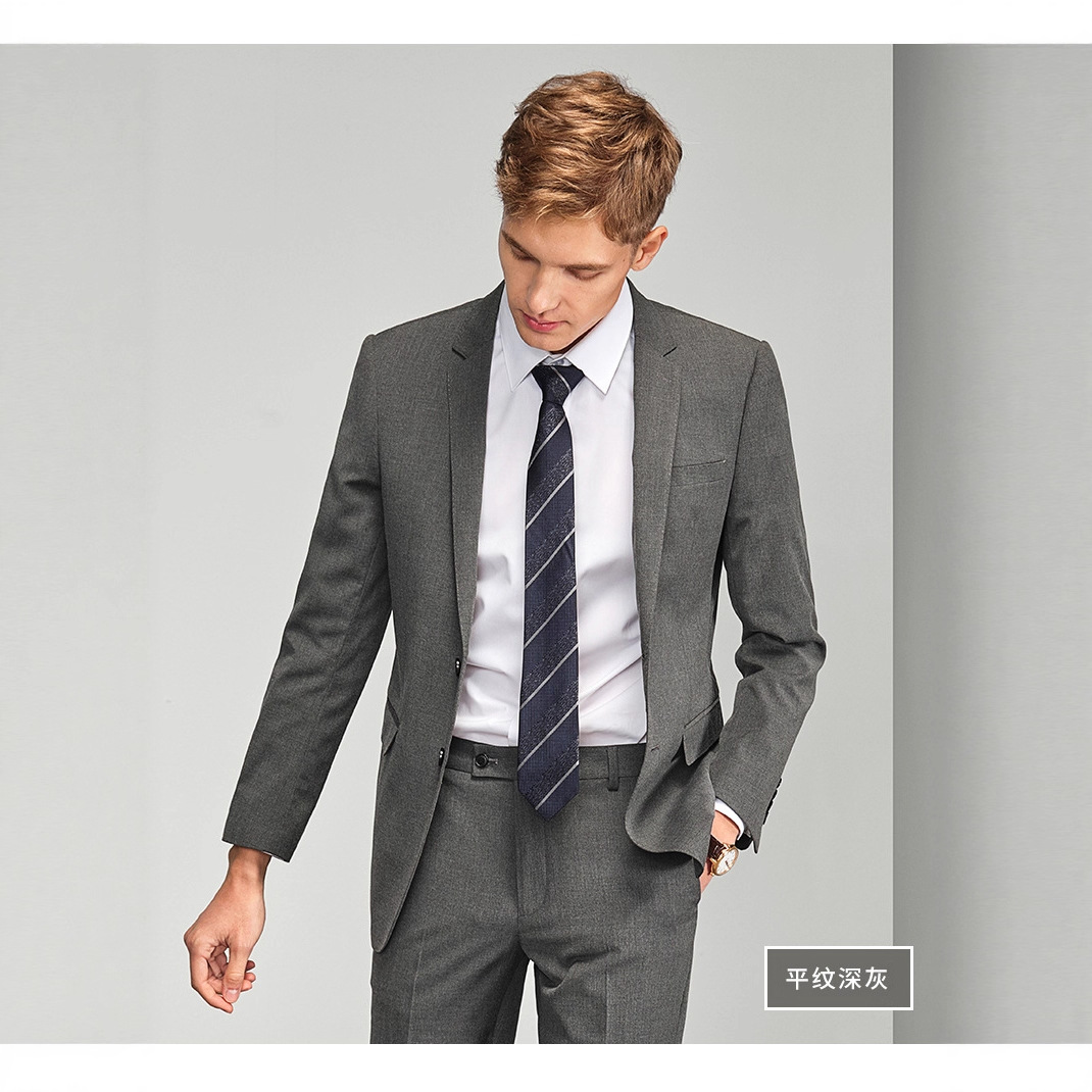 033 Business Formal Slim Small Suit Interview Groom Wedding Dress Professional Suit Jacket Men's Suit