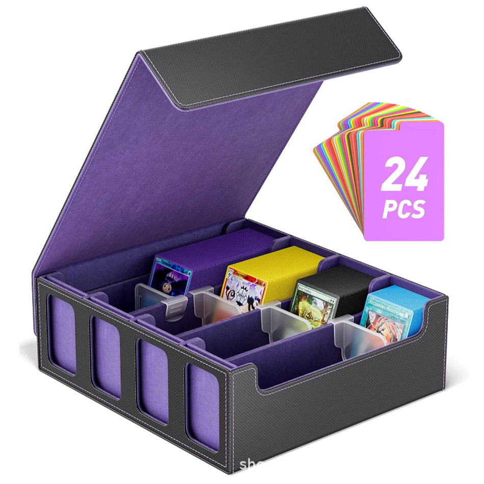 Large-Capacity Four-Row Box Window-Opening Separation Box Bare Card 3000+ Board Game Mat Box Three Kingdoms Ultraman Storage Box