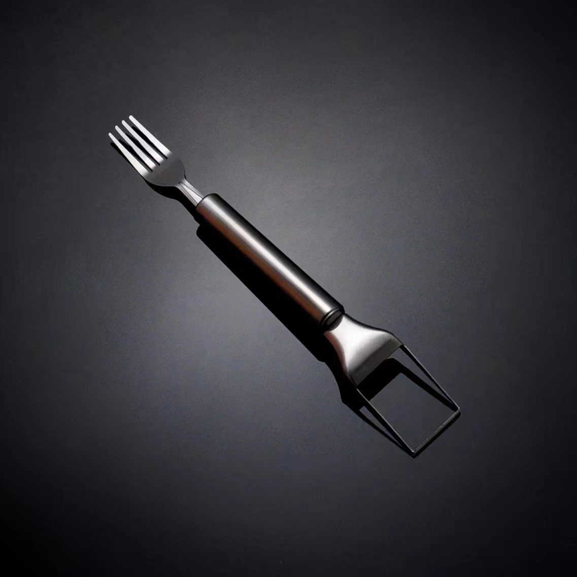 Wholesale Kitchen Stainless Steel Gadgets Double-Headed Watermelon Slicer Fruit Fork Divider Melon Scooper