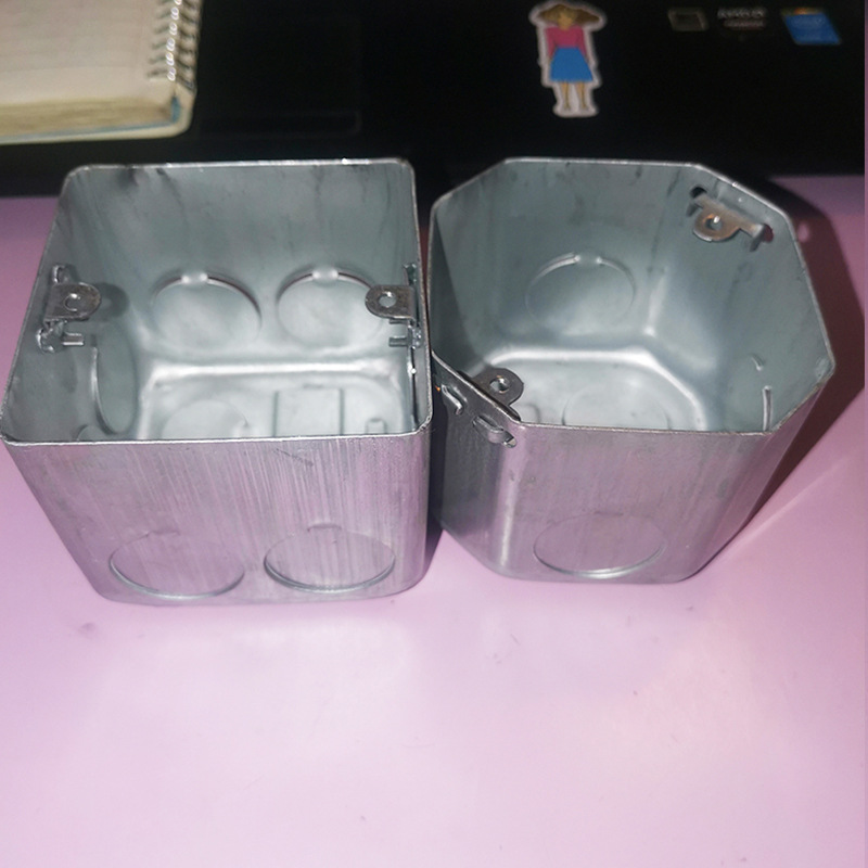 86 Type Metal Junction Box Iron Box for Engineering Embedded Concealed Switch Base Box 86 Type Concealed Box Galvanized Socket