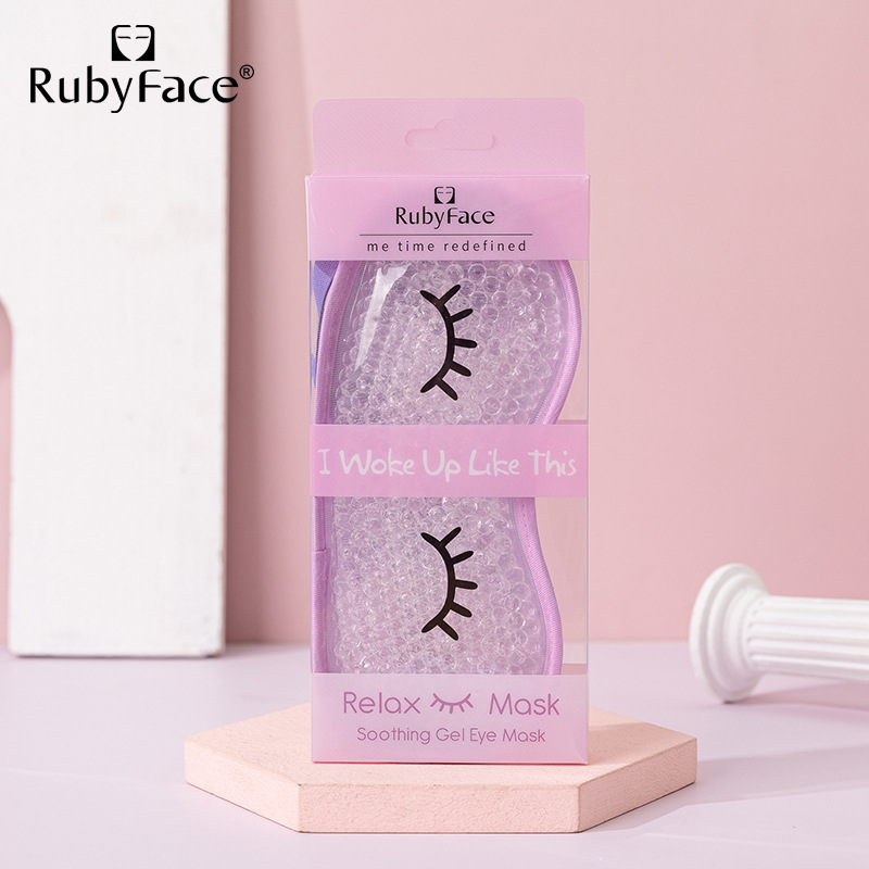 RUBYFACE in stock cold and hot ice eye mask PVC gel beauty eye mask sleep eye mask to relieve fatigue