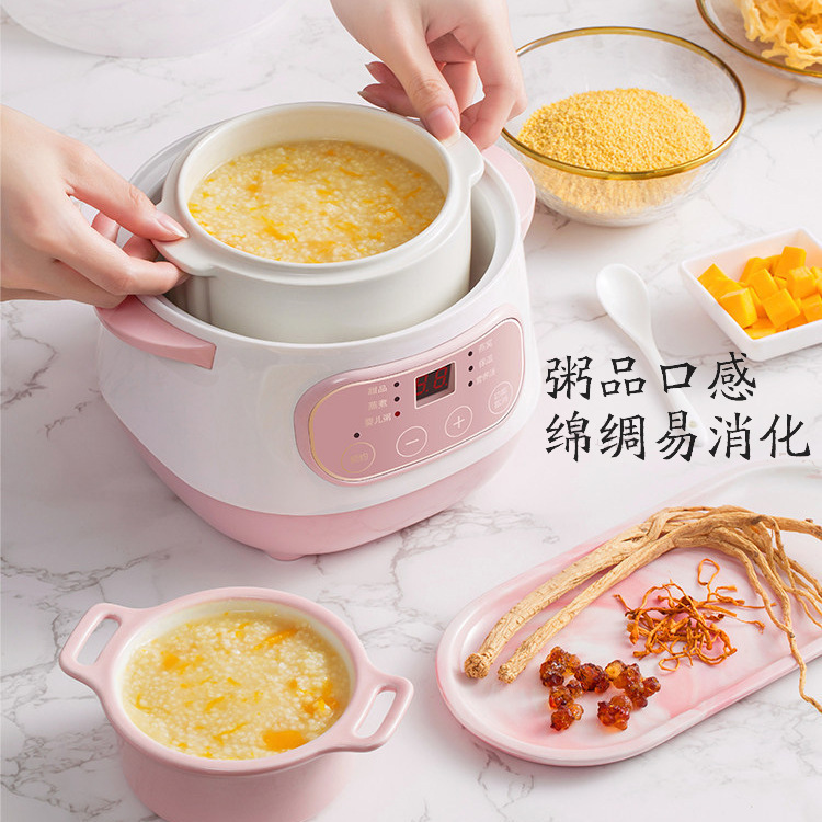 Ceramic Liner Size Suitable for Tianji Water-Proof Stew Pot, Rice Cooker, Pressure Cooker, Microwave Oven, White Porcelain Lid and Stew Pot
