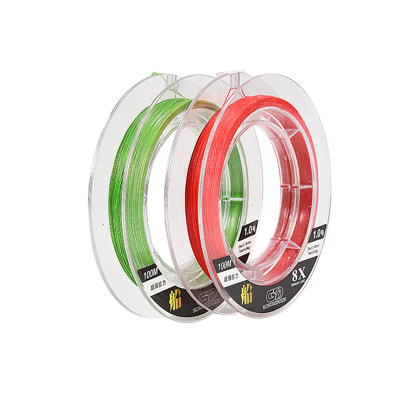 The long-distance cast does not fade and smooth pe line 8 series 100 meters Luya line fishing line sea fishing line