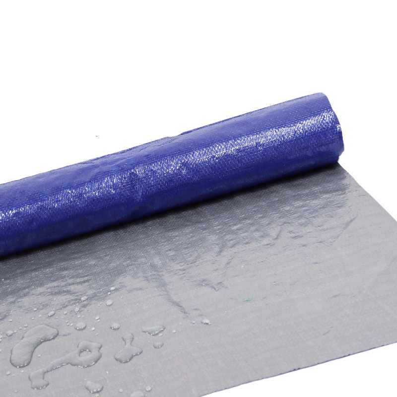 Thickened PE blue silver cloth tent shade cloth blue gray thickened rainproof cloth waterproof and dustproof blue plastic striped cloth