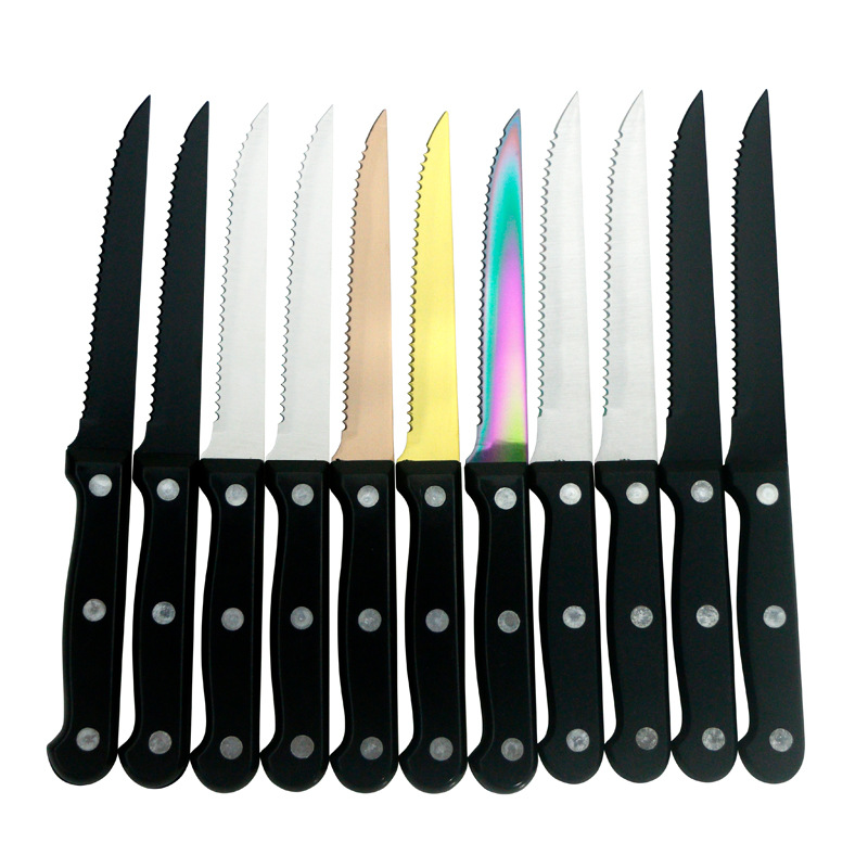 Нож для хлеба BBQ, нержавеющая сталь, зубчатый нож для стейка, западный нож