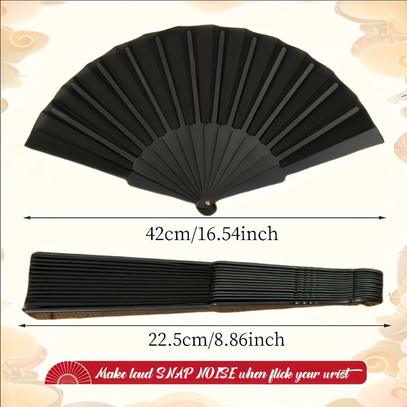 2026 New Cross-Border Dropshipping 1/Antique Plastic Folding Fan Tai Chi Folding Fan Cross-Border