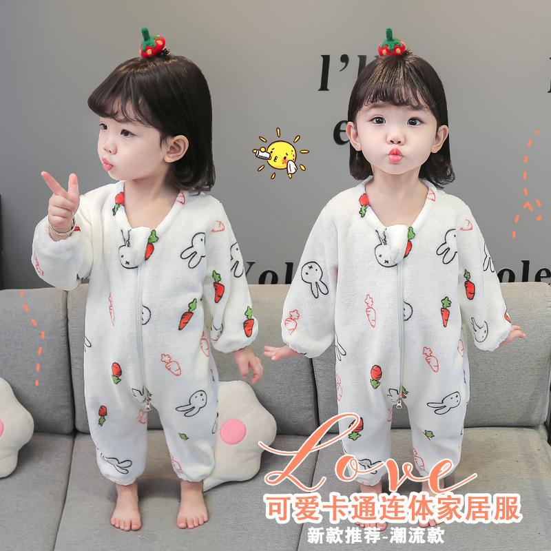 Baby Sleeping Bag Children's Spring and Autumn Children's Clothes Baby Sleeping Bag Leg-Split Kick-proof Sleeping Sleepsuit for Boys and Girls