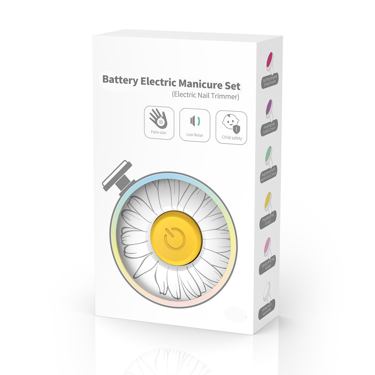 [Color Box Window Version] Baby Electric Nail Polisher Newborn Anti-Pinch Nail Clipper Manufacturer Spot Wholesale