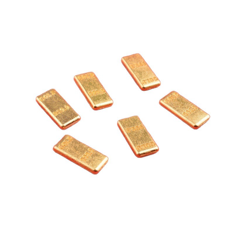 Mini Golden Imitation Gold Ingot Sand Gold Solid Chinese Ingot Imitation Gold Melon Seeds Small Gold Beans Cornucopia Decorative Ornaments