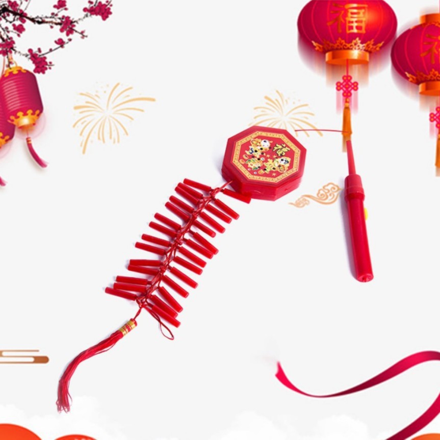 New Year's Firecracker Artificial with Sound Led Digital Firecracker Lamp Festive Opening New Year's Spring Festival Decoration Digital Cannon