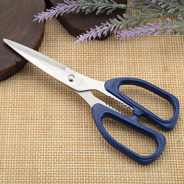 Синие тяжелые ножницы для домашних поделок, ножницы из нержавеющей стали, резаки для ниток, большие тяжелые ножницы