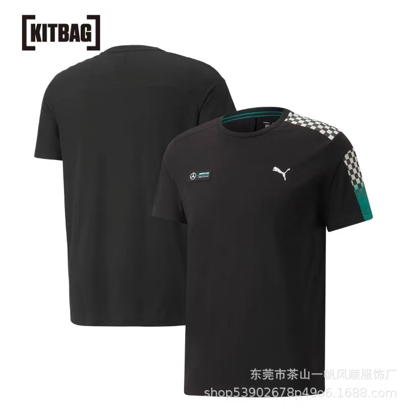 Cross-border 2022 European and American size racing suit summer men's short sleeve fashion Joker wear-resistant comfort