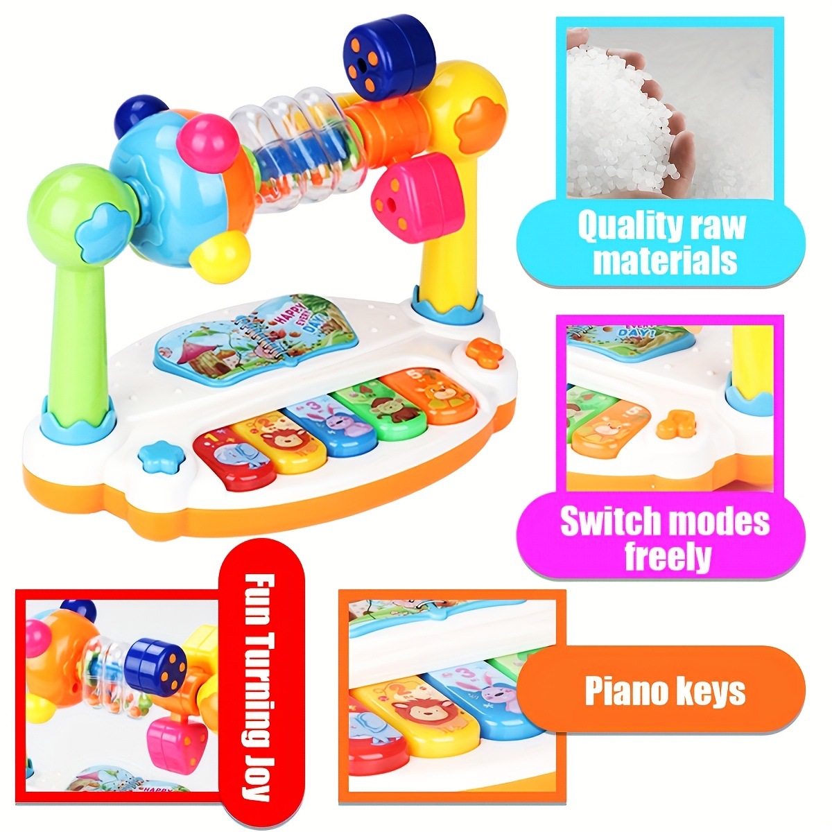 Cross-Border Educational Music Kingdom Baby Electronic Keyboard Toy Multi-Functional with Light Baby Early Education Singing Story