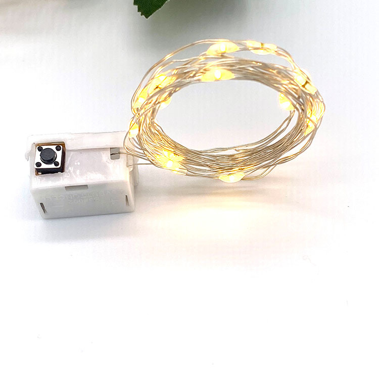 led gift box cake bouquet decorative lantern light string AG13 battery light string small white box three-stage adjustment light string