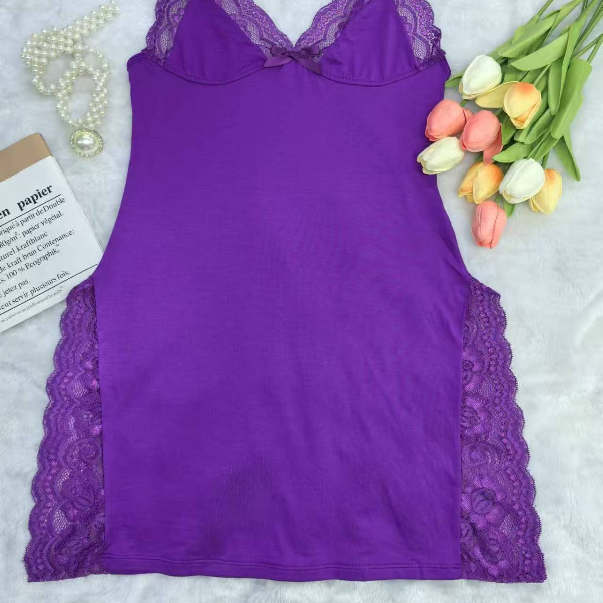 U.S. Amazon Foreign Trade Supply Slip Skirt Modal Home Fun Pajamas