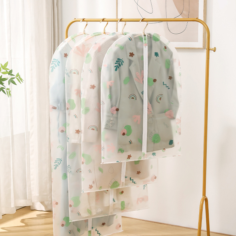 Чехол для одежды из PEVA, плоский пылезащитный чехол на молнии, влагозащитная сумка для хранения одежды, доставка на дом