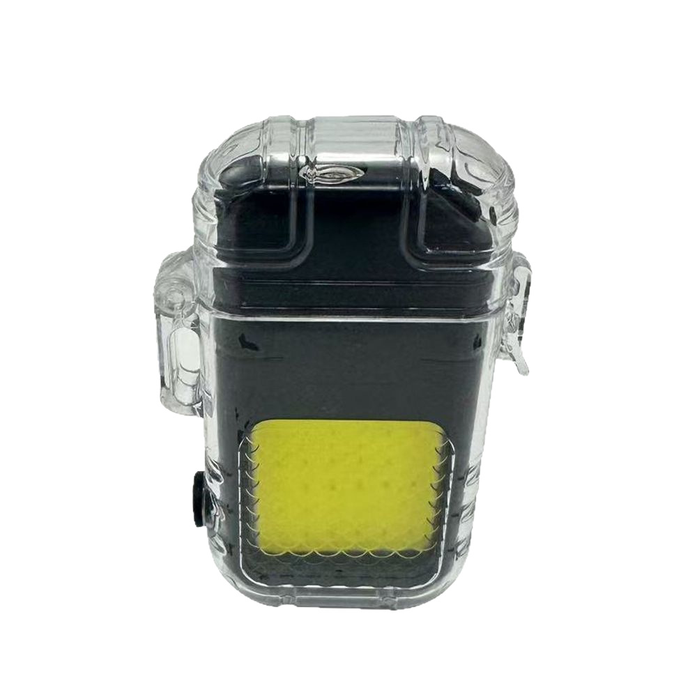 Multifunctional Electric Wire Lighter Waterproof with Emergency Keychain Light Portable Mini Rechargeable Cigarette Lighter Flashlight