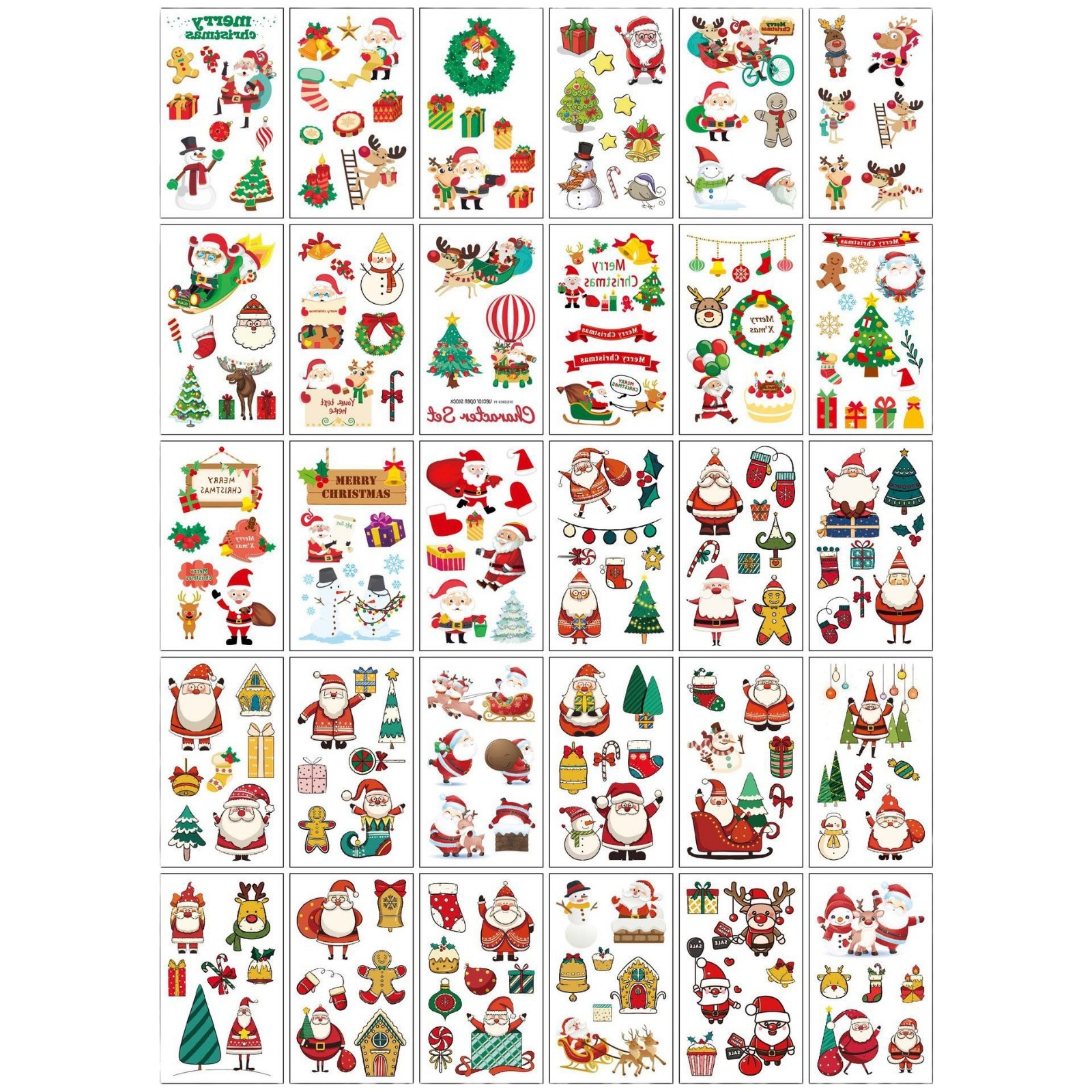 Cross-border New Cartoon Christmas Tattoo Sticker Advanced Sense Children's Cute Santa Claus Gift Arm Tattoo Sticker