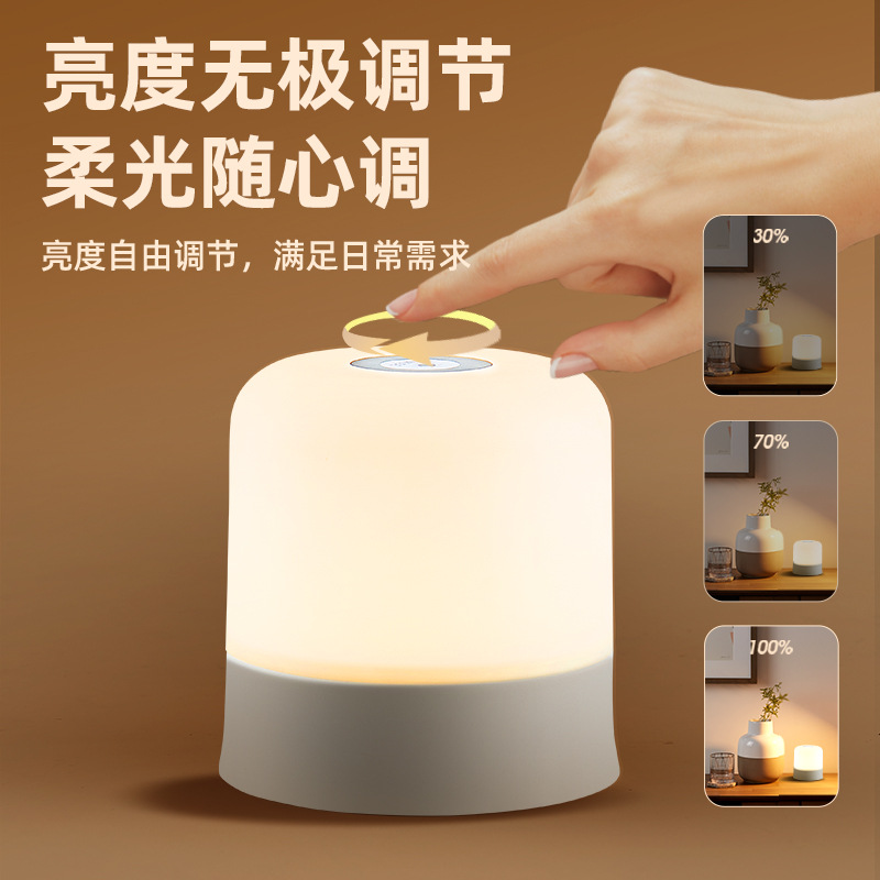 Touch-Type Multi-Color Led Night Light, Bedside Lamp, Cabinet Lamp, Sleep Lamp, Three-Color Dimming