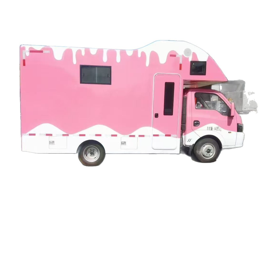 Foton Brand Mobile Fast Food Truck Street Scene Legally Modified and Registered for Road Use Internet-Famous Ice Cream Milk Tea Car Manufacturer