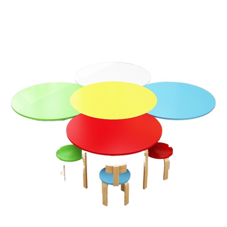 Training Class Kindergarten Table and Chair Combination Learning Table Tutoring Class Primary and Secondary School Students Solid Wood Painting Art Class Desks and Chairs