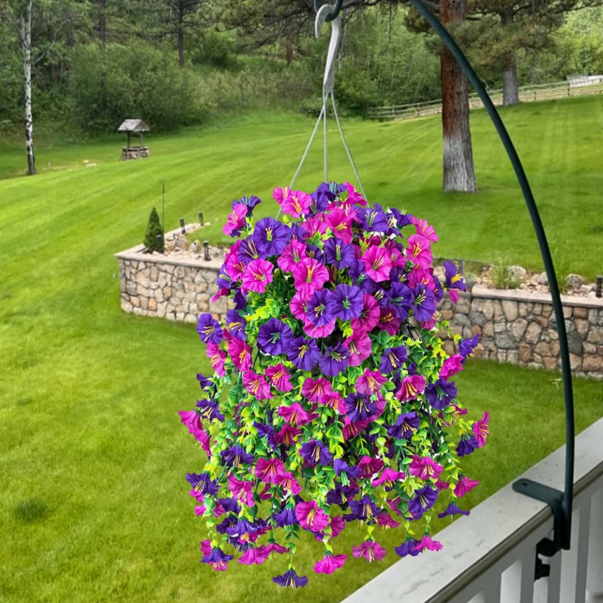 in stock Explosive 45-mesh Wall-mounted Artificial Eucalyptus Flower Silk Flower Home Wedding Courtyard Rattan Violet