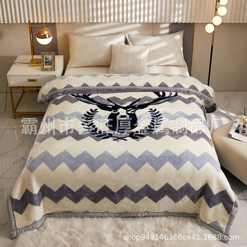 Double Sided Coral Flannel Towel Blanket